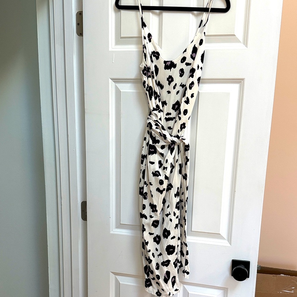 Leopard sarong wrap dress